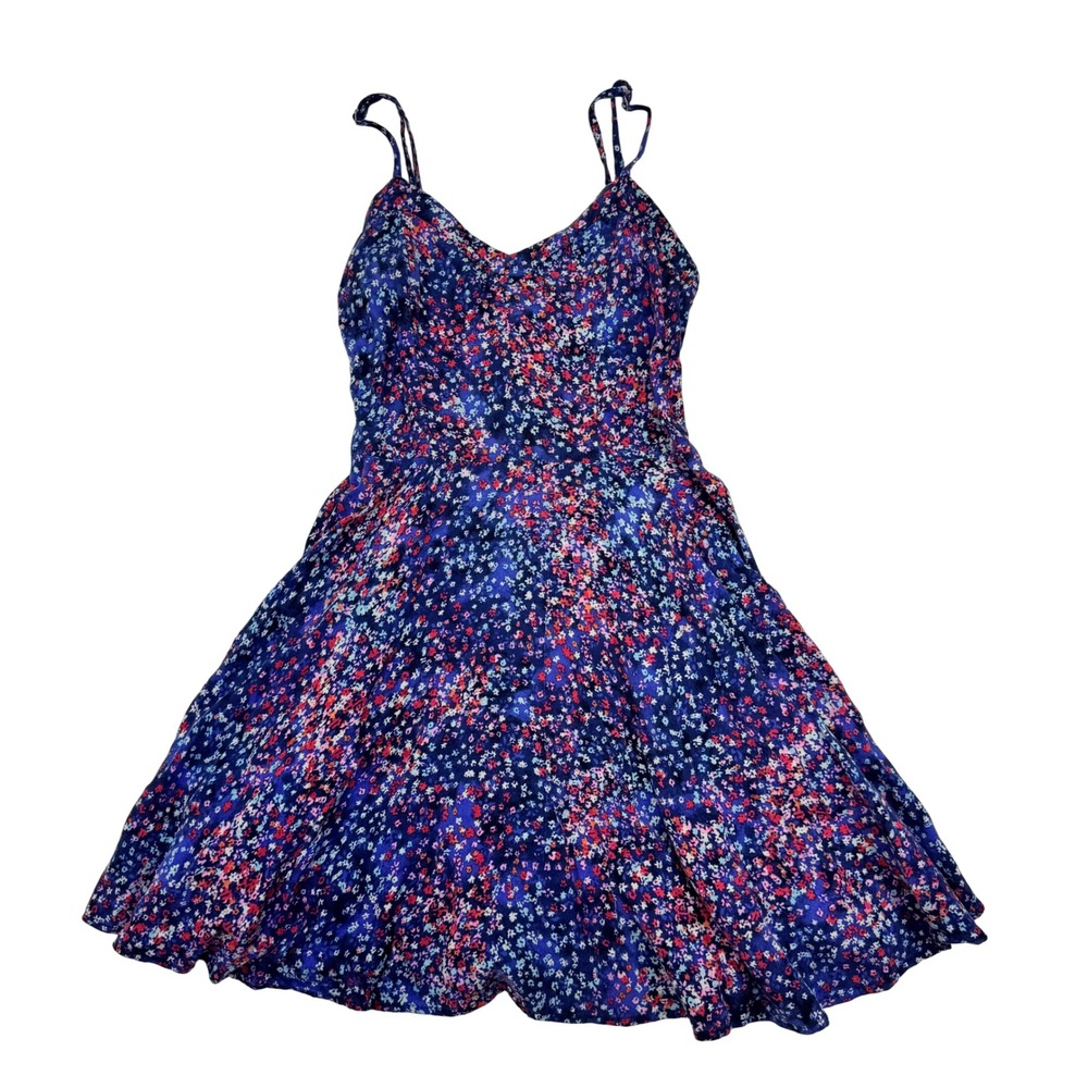 Aeropostale Womens Blue Floral Spaghetti Strap Top XS